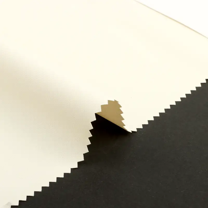 China Fabric for Jackets,Tracksuits Polyester Taslon Synthetic Woven Fabric Polyester cream color buy from China wholesaler bulk order at wholesale price free worldwide shipping Alibaba