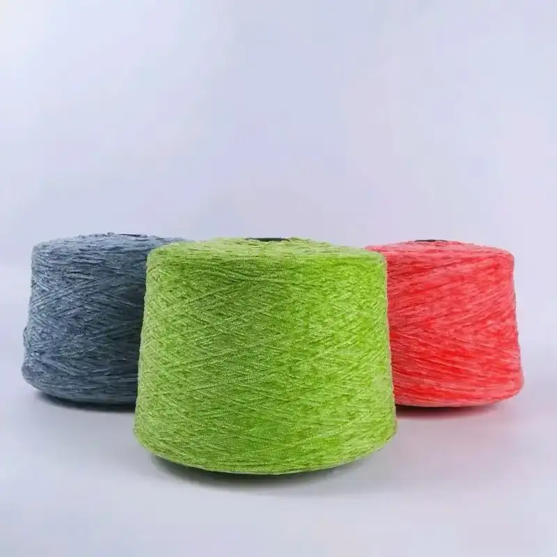 China Yarn for Crop Top,Pajamas,Open Cardigan (Sweater),Crew Neck Pullover (Sweater),Crop Top Pullover (Sweater) Shiny Chenille Fancy Yarn Polyester Silver Birch color buy from China wholesaler bulk order at wholesale price free worldwide shipping Alibaba