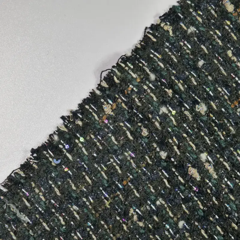 China Fabric for Jackets,Overcoat,Suit Chanel-Style Fabric Woolen Acrylic Nylon Cotton Polyester Black color buy from China wholesaler bulk order at wholesale price free worldwide shipping Alibaba