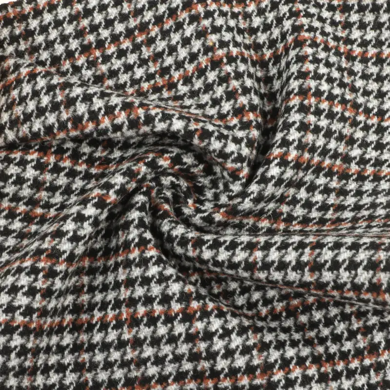 China Fabric for Jackets,Overcoat,Skirt ,Waist coat Woolen Tweed Woolen Other Wool houndstooth color buy from China wholesaler bulk order at wholesale price free worldwide shipping Alibaba