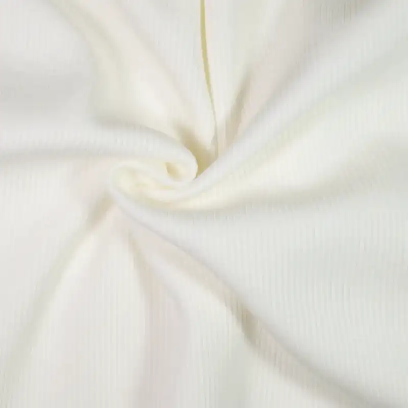 China Fabric for Leggings,T-shirt ,Dresses (Pullover) ,Gorilla Slim Fit Layer Top  Rib Knit Fabric Rayon Spandex white color buy from China wholesaler bulk order at wholesale price free worldwide shipping Alibaba