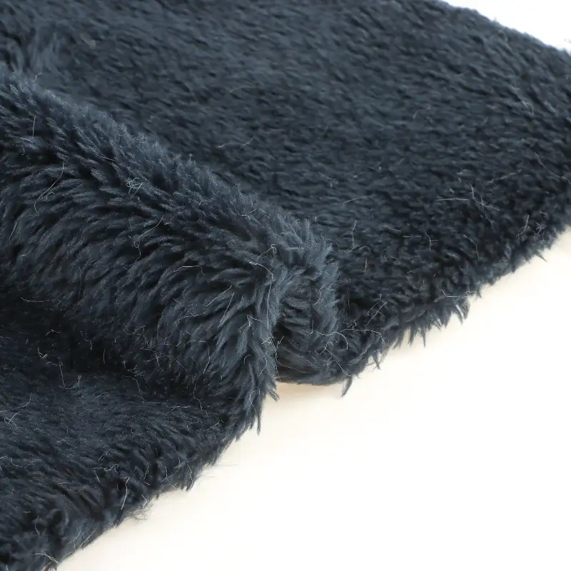 China Fabric for Pajamas Coral Fleece Knit Fabric Polyester Navy color buy from China wholesaler bulk order at wholesale price free worldwide shipping Alibaba