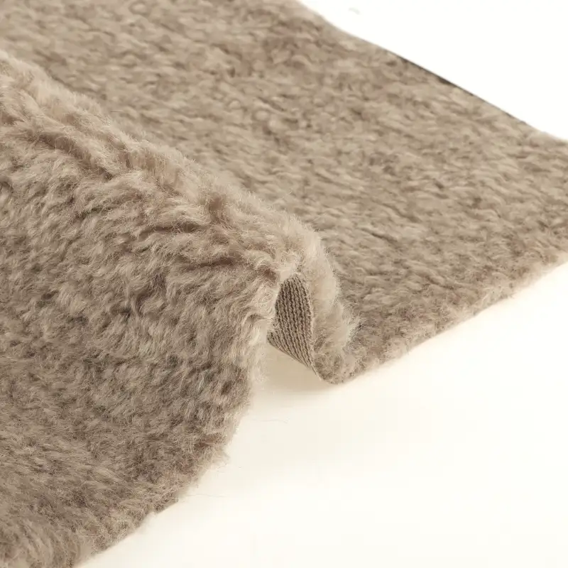 China Fabric for Jackets,Overcoat,Waist coat Teddy Knit Fabric Polyester Brown color buy from China wholesaler bulk order at wholesale price free worldwide shipping Alibaba