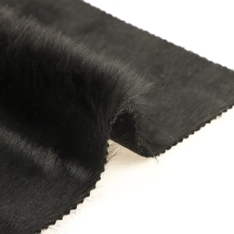 China Fabric for Jackets,Hoodie,Overcoat Fake Fur Knit Fabric Polyester Acrylic black color buy from China wholesaler bulk order at wholesale price free worldwide shipping Alibaba