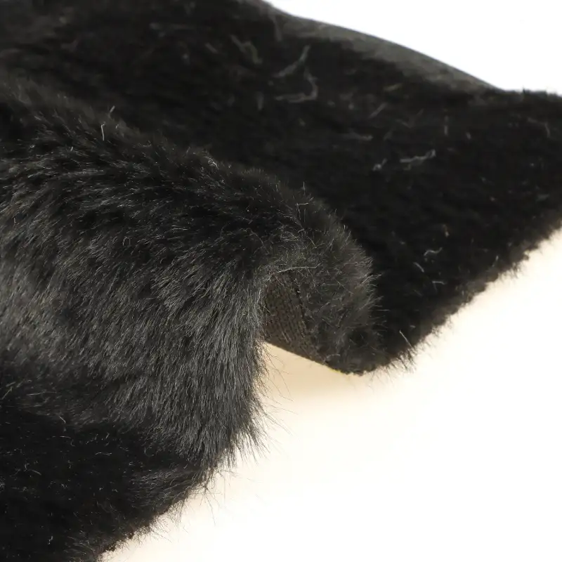 China Fabric for Jackets,Overcoat Fake Fur Knit Fabric Polyester Acrylic black color buy from China wholesaler bulk order at wholesale price free worldwide shipping Alibaba