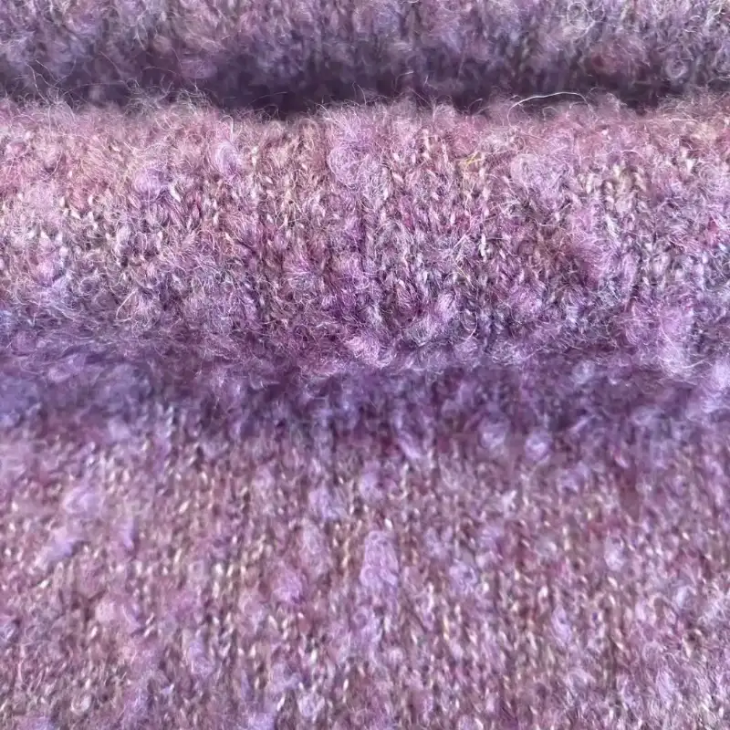 China Yarn for Open Cardigan (Sweater) Boucle Yarn Fancy Yarn Recycled Polyester Polyester Acrylic Wool Elastane 紫色 color buy from China wholesaler bulk order at wholesale price free worldwide shipping Alibaba