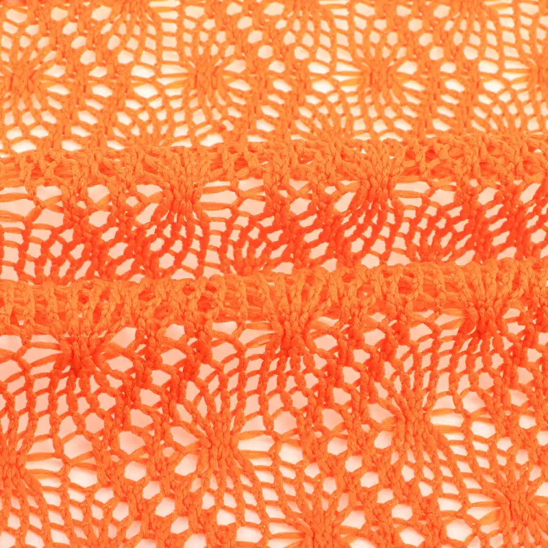China Fabric for Skirt,Shirt Long Sleeve Button (Sweater),Dresses (Pullover) (Sweater) Mesh Knit Fabric Polyester Orange color buy from China wholesaler bulk order at wholesale price free worldwide shipping Alibaba