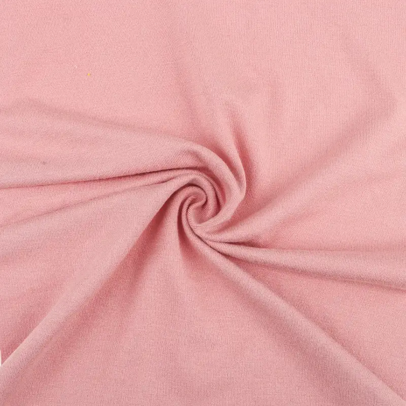 China Fabric for T-Shirt,Ladies Vest (Sweater),Shirt Half Sleeve Zipper (Sweater),Dresses (Cardigan Button) (Sweater) Single Jersey Knit Fabric Rayon Spandex pink color buy from China wholesaler bulk order at wholesale price free worldwide shipping Alibaba