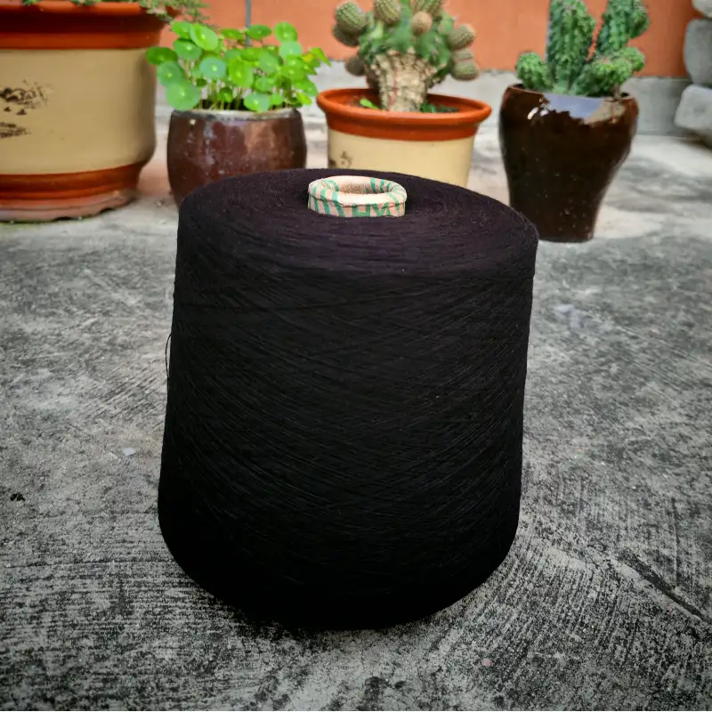 China Yarn for Ladies Vest (Sweater),Men’s Vest (Sweater) Ring Spun Regular Yarn Cotton BLACK color buy from China wholesaler bulk order at wholesale price free worldwide shipping Alibaba