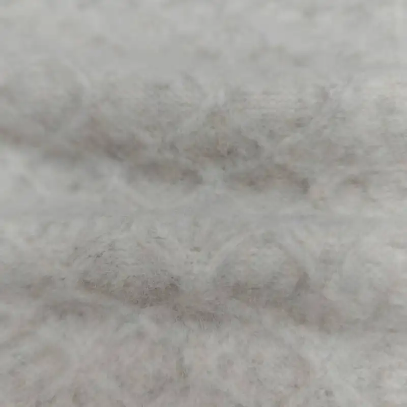 China Yarn for Open Cardigan (Sweater),Full-Zipper Cardigan (Sweater),Half-Zipper Cardigan (Sweater) Mossy Yarn Fancy Yarn Recycled Polyester Viscose RWS Wool Spandex cream-coloured color buy from China wholesaler bulk order at wholesale price free worldwide shipping Alibaba