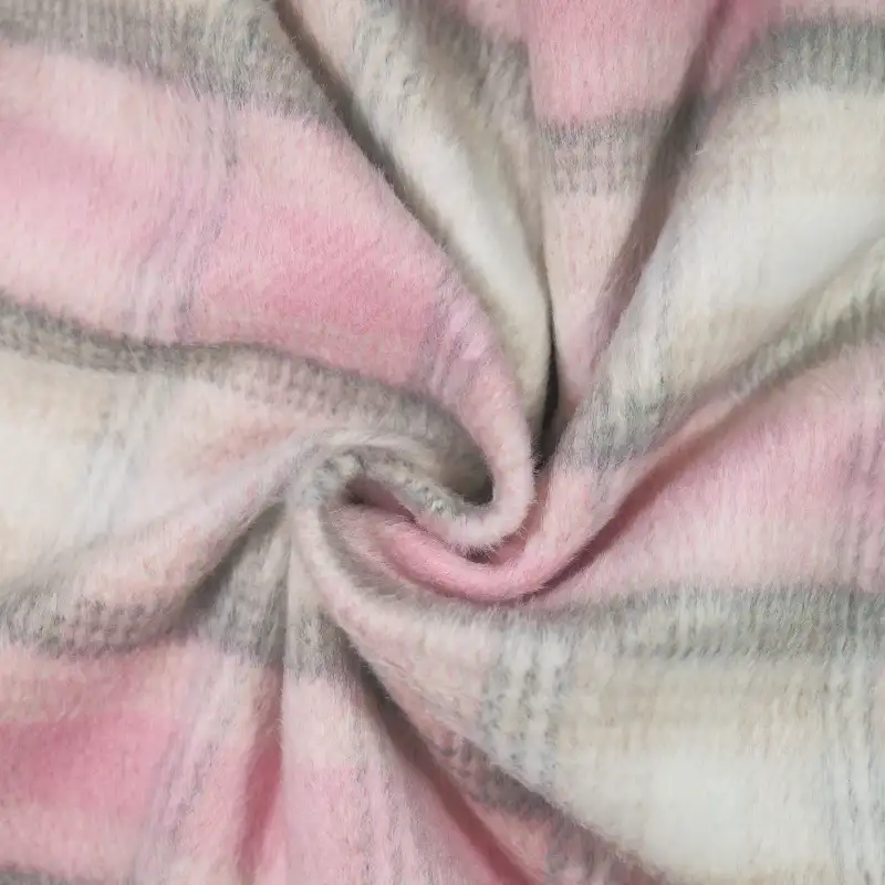 China Fabric for Skirt,Uniform,Double-Breasted Coat Yarn Dyed Check Woven Blended Fabric Polyester Pink color buy from China wholesaler bulk order at wholesale price free worldwide shipping Alibaba