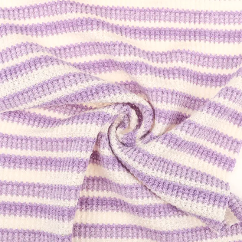 China Fabric for T-Shirt,Shirt Long Sleeve Zipper (Sweater),Crop Top Pullover (Sweater),Polo T-shirt (Sweater) Waffle Knit Fabric Polyester Rayon Spandex Stripe color buy from China wholesaler bulk order at wholesale price free worldwide shipping Alibaba