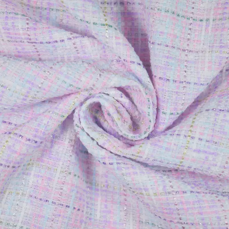 China Fabric for Jackets,Blazer,Skirt Chanel-Style Fabric Woolen Polyester pink color buy from China wholesaler bulk order at wholesale price free worldwide shipping Alibaba