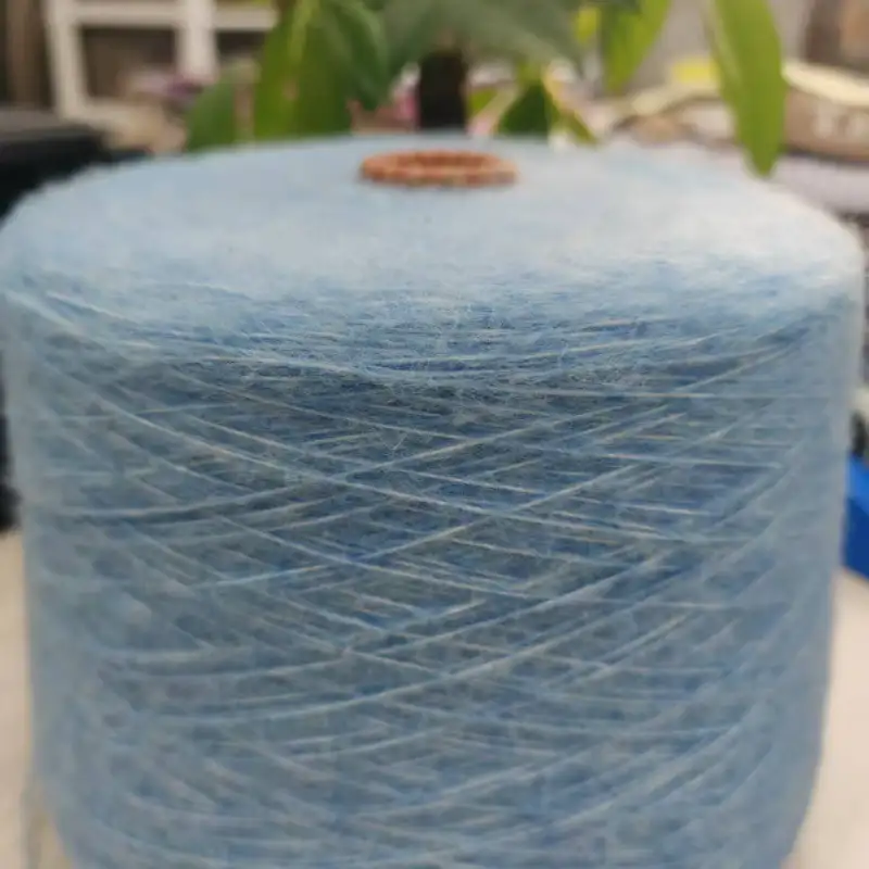 China Yarn for Men’s Vest (Sweater),Open Cardigan (Sweater),Full-Zipper Cardigan (Sweater) Air Spun Yarn Fancy Yarn Recycled Polyester Polyester Acrylic Nylon Wool blue color buy from China wholesaler bulk order at wholesale price free worldwide shipping Alibaba