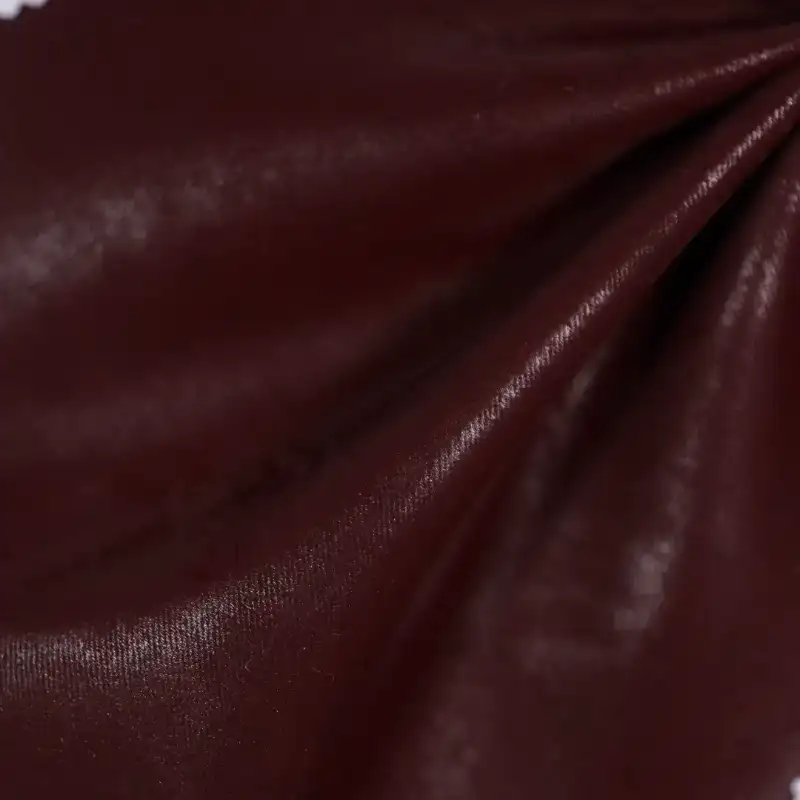China Fabric for Pants,Jackets Fake Fur Synthetic Woven Fabric Polyurethane (PU) dark red color buy from China wholesaler bulk order at wholesale price free worldwide shipping Alibaba