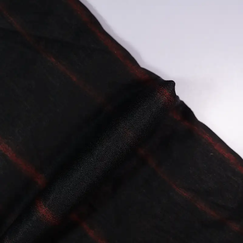 China Fabric for Shirt,Pants,Denim Jacket,Skirt Twill Woven Blended Fabric Polyester Rayon Flax BLACK color buy from China wholesaler bulk order at wholesale price free worldwide shipping Alibaba