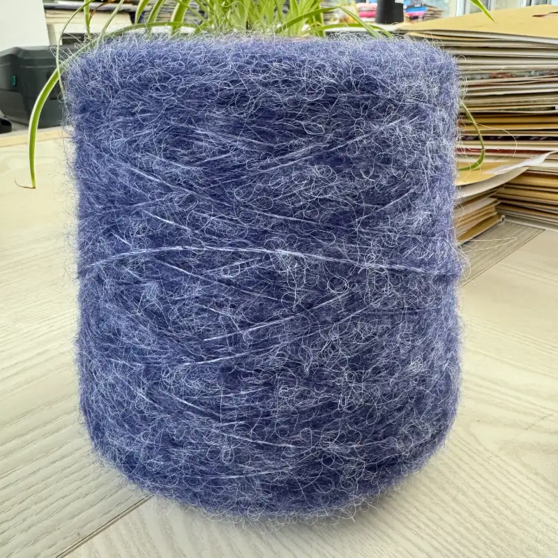 China Yarn for Ladies Vest (Sweater),Men’s Vest (Sweater),Open Cardigan (Sweater),Half-Zipper Cardigan (Sweater),Crew Neck Pullover (Sweater),Crop Top Pullover (Sweater) Air Spun Yarn Fancy Yarn Acrylic Recycled Acrylic Polyester Nylon Blue color buy from China wholesaler bulk order at wholesale price free worldwide shipping Alibaba