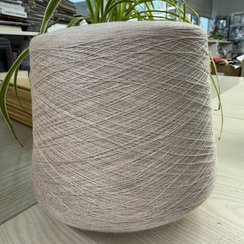 China Yarn for Ladies Vest (Sweater),Men’s Vest (Sweater),Open Cardigan (Sweater),Half-Zipper Cardigan (Sweater),Crew Neck Pullover (Sweater),Crop Top Pullover (Sweater) Semi-Worsted Spun Regular Yarn Polyester Rayon Linen Beige color buy from China wholesaler bulk order at wholesale price free worldwide shipping Alibaba