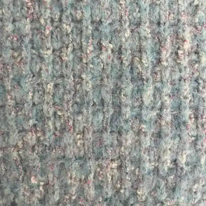 China Yarn for Men’s Vest (Sweater),Open Cardigan (Sweater),Full-Zipper Cardigan (Sweater),Half-Zipper Cardigan (Sweater) Mossy Yarn Fancy Yarn Recycled Polyester Cotton Nylon Wool Elastane BLUE+PINK+WHITE color buy from China wholesaler bulk order at wholesale price free worldwide shipping Alibaba