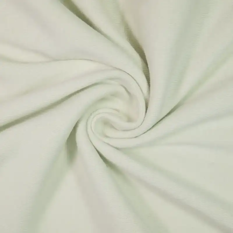 China Fabric for T-Shirt,Ruffle Shirt Dress,Puffball Strappy Dress Single Jersey Knit Fabric Cotton Preconsumer Cotton light green color buy from China wholesaler bulk order at wholesale price free worldwide shipping Alibaba