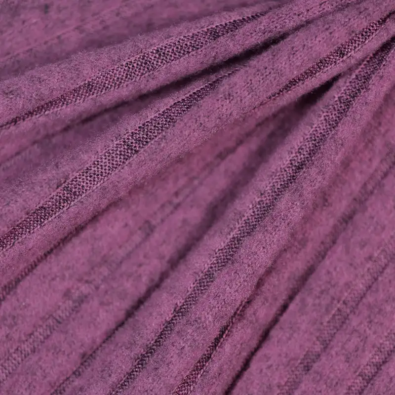 China Fabric for Skirt,Long Sleeve Base Layer Top,Womens High Neck Tight Layer Top Fleece Knit Fabric Polyester Spandex DARK PURPLE color buy from China wholesaler bulk order at wholesale price free worldwide shipping Alibaba