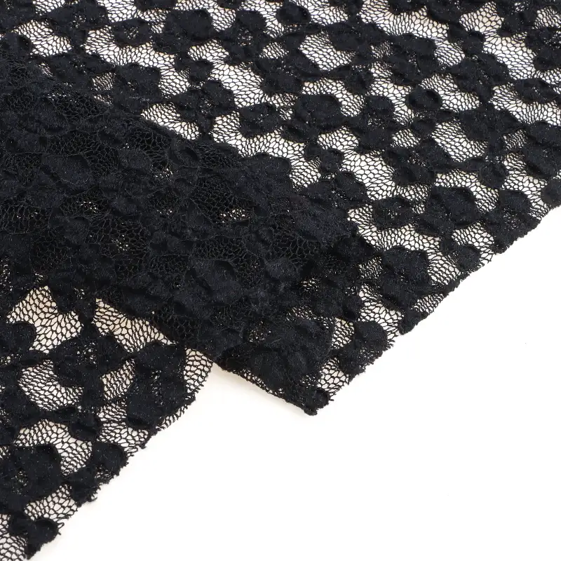 China Fabric for Tank Top,Crop Top,Lingerie,Skirt Lace Knit Fabric Nylon Cotton Spandex white、black、apricot、pink and black、date red color buy from China wholesaler bulk order at wholesale price free worldwide shipping Alibaba
