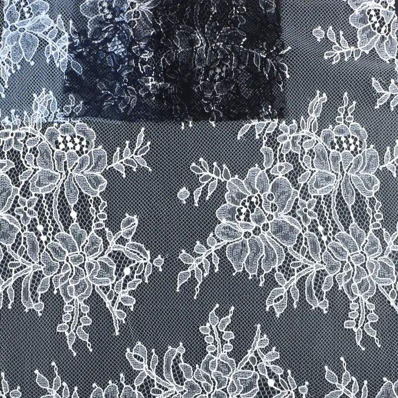 China Fabric for Tank Top,Crop Top,Lingerie,Skirt Lace Knit Fabric Nylon white、black、blue、royalblue color buy from China wholesaler bulk order at wholesale price free worldwide shipping Alibaba
