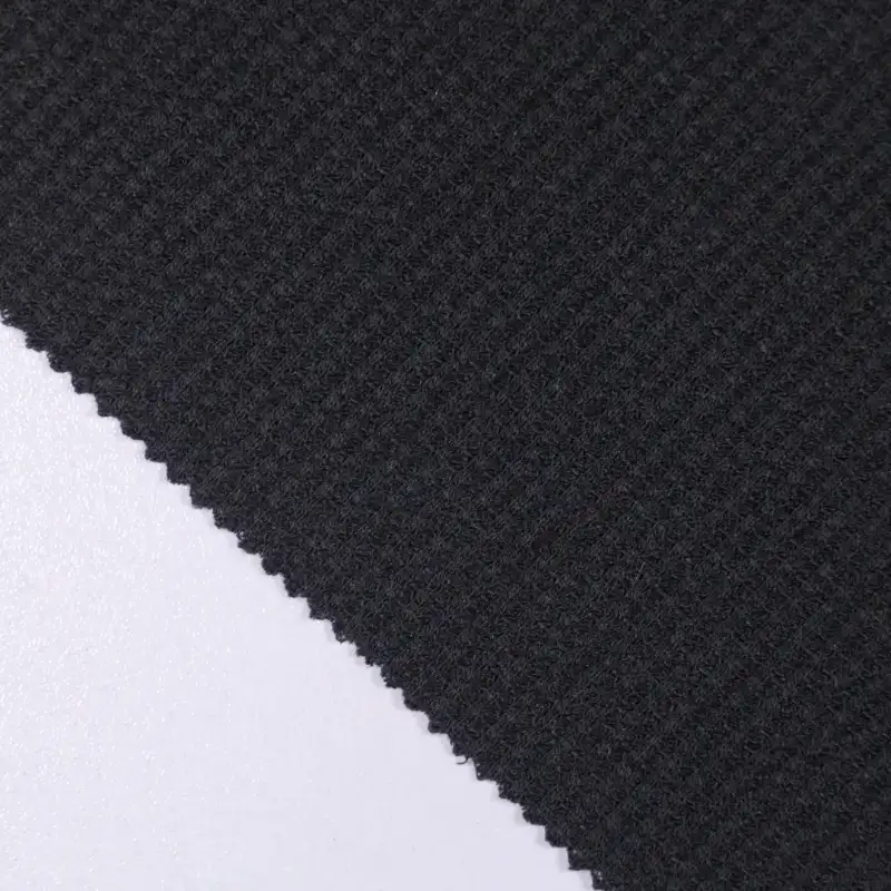 China Fabric for T-Shirt,Polo Shirt Waffle Knit Fabric Polyester Spandex black color buy from China wholesaler bulk order at wholesale price free worldwide shipping Alibaba