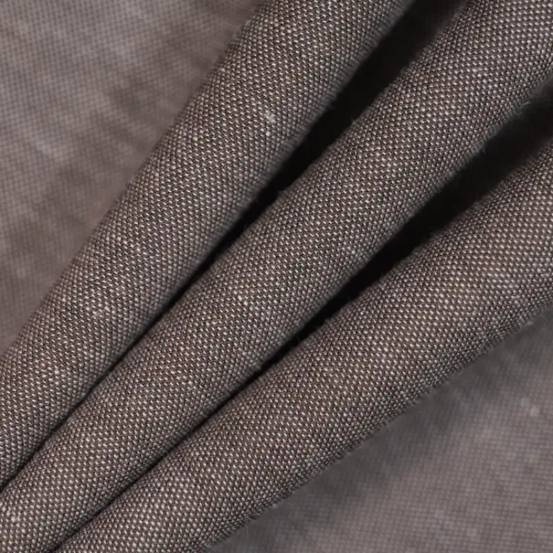 China Fabric for Shirt,Pants TC Poplin Woven Blended Fabric Polyester Cotton Linen COFFEE color buy from China wholesaler bulk order at wholesale price free worldwide shipping Alibaba