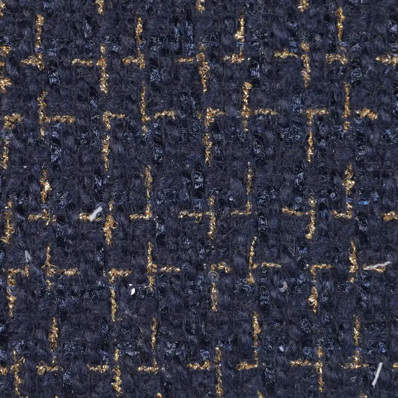China Fabric for Trench Coat Chanel-Style Fabric Woolen Polyester black color buy from China wholesaler bulk order at wholesale price free worldwide shipping Alibaba