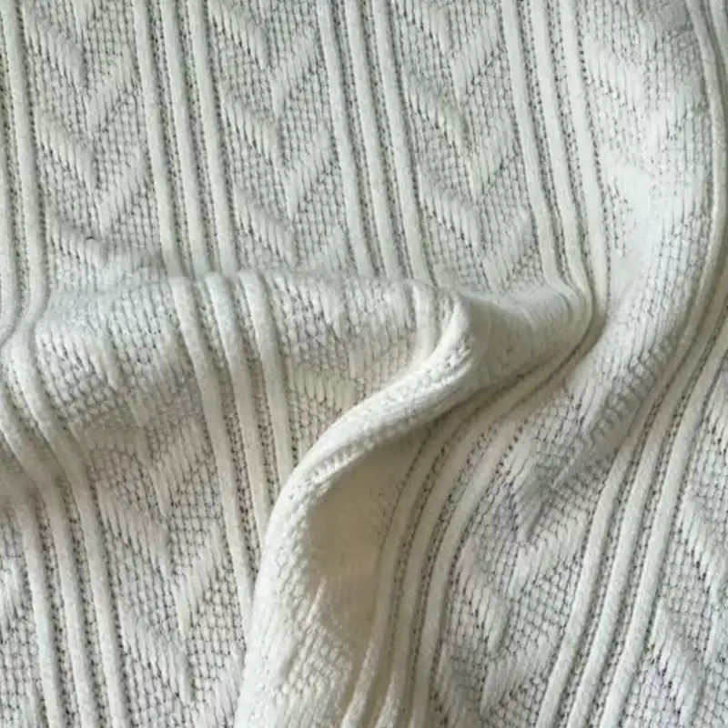 China Fabric for Long Sleeve Base Layer Top,Tank Midi Dress Jacquard Knit Fabric Polyester Spandex rice color buy from China wholesaler bulk order at wholesale price free worldwide shipping Alibaba