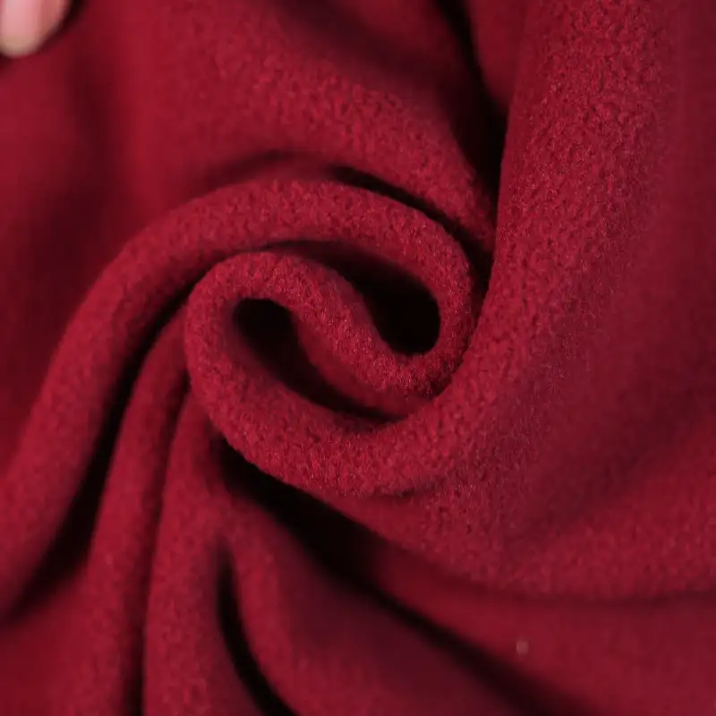 China Fabric for Blouse,Hoodie Polar Fleece Knit Fabric Polyester RED color buy from China wholesaler bulk order at wholesale price free worldwide shipping Alibaba