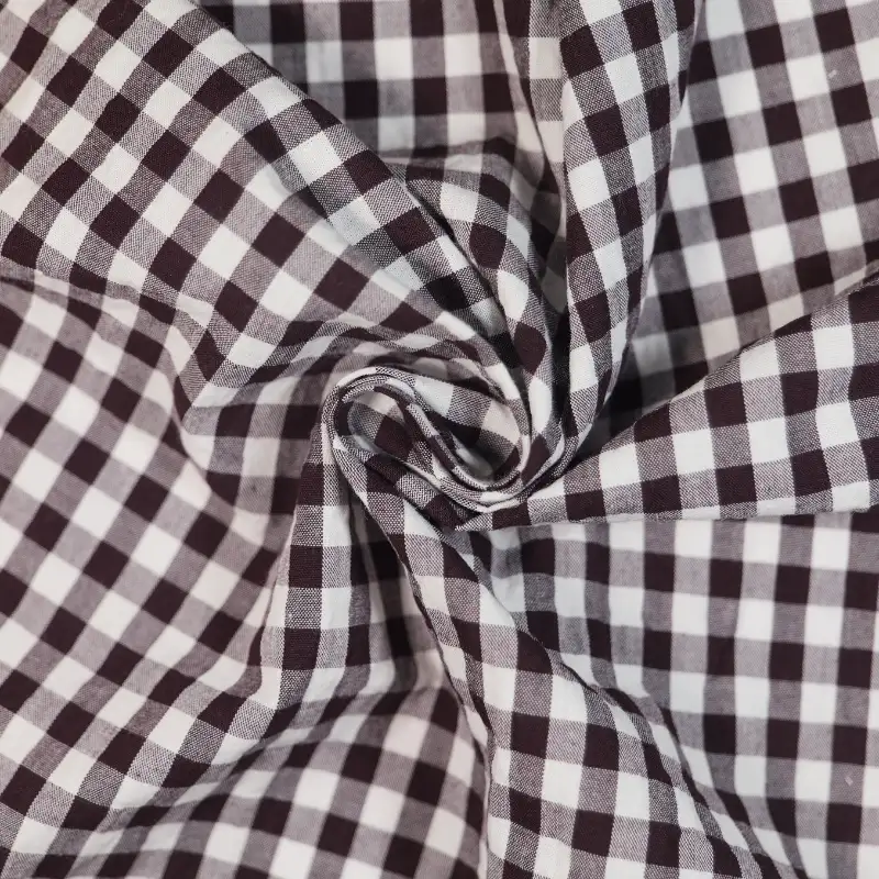 China Fabric for Shirt,Skirt,Backless Beach Dress Yarn Dyed Check Woven Blended Fabric Cotton Spandex black color buy from China wholesaler bulk order at wholesale price free worldwide shipping Alibaba