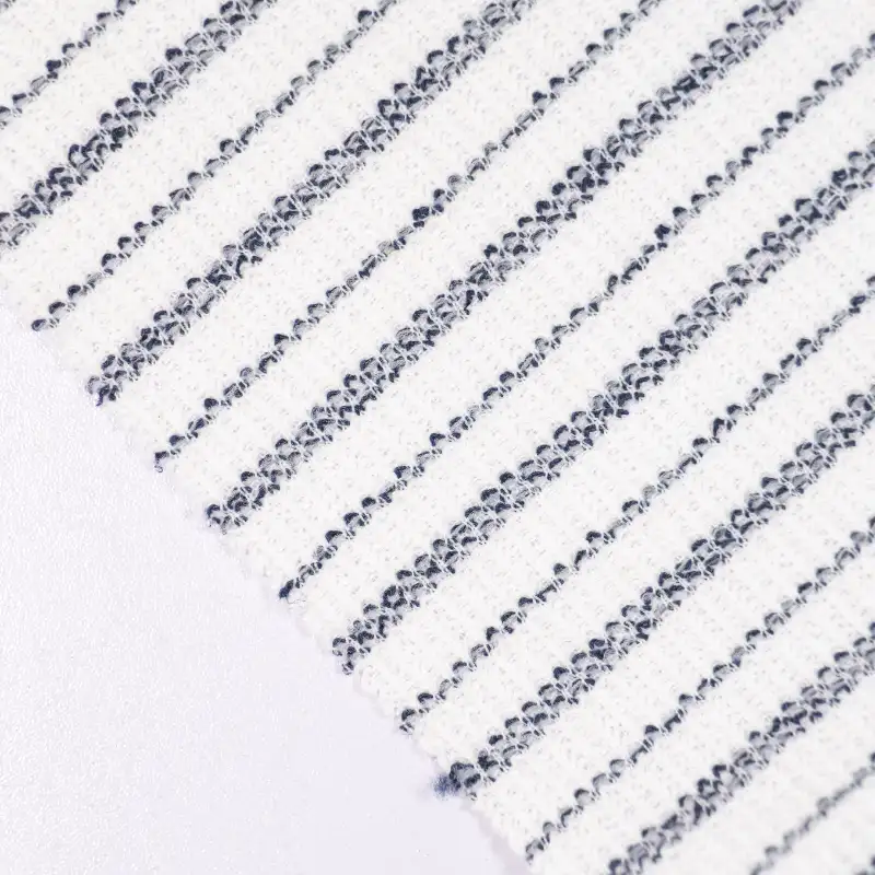 China Fabric for T-Shirt,Polo Shirt Jacquard Knit Fabric Cotton Polyester white&black color buy from China wholesaler bulk order at wholesale price free worldwide shipping Alibaba
