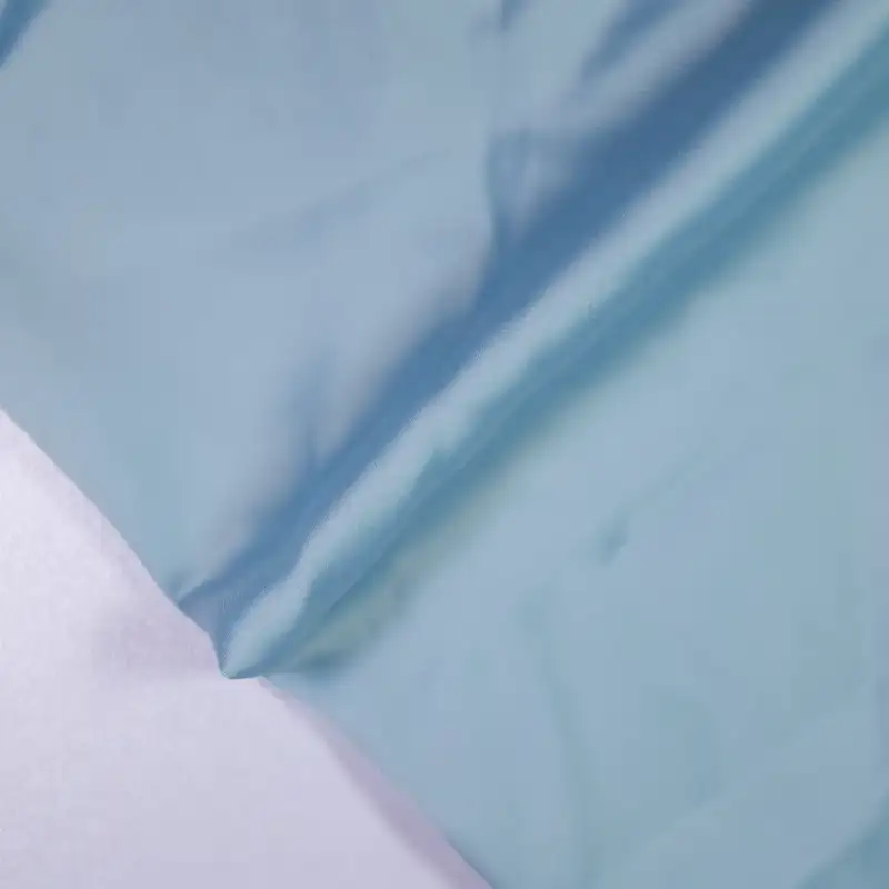 China Fabric for Shirt,Sleeveless Puffy Mini Dress Satin Woven Blended Fabric Polyester Spandex blue color buy from China wholesaler bulk order at wholesale price free worldwide shipping Alibaba