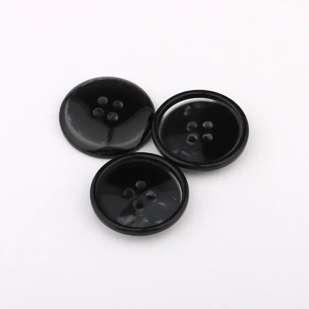 Black 4 holes Resin Button for Overcoat buy garments accessories in bulk from China wholesaler at wholesale price free worldwide shipping Alibaba