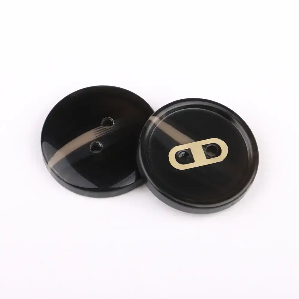 Black 2 holes Resin Button for Overcoat buy garments accessories in bulk from China wholesaler at wholesale price free worldwide shipping Alibaba