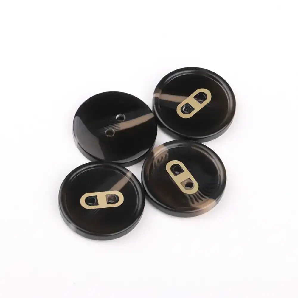 Black 2 holes Resin Button for Overcoat buy garments accessories in bulk from China wholesaler at wholesale price free worldwide shipping Alibaba