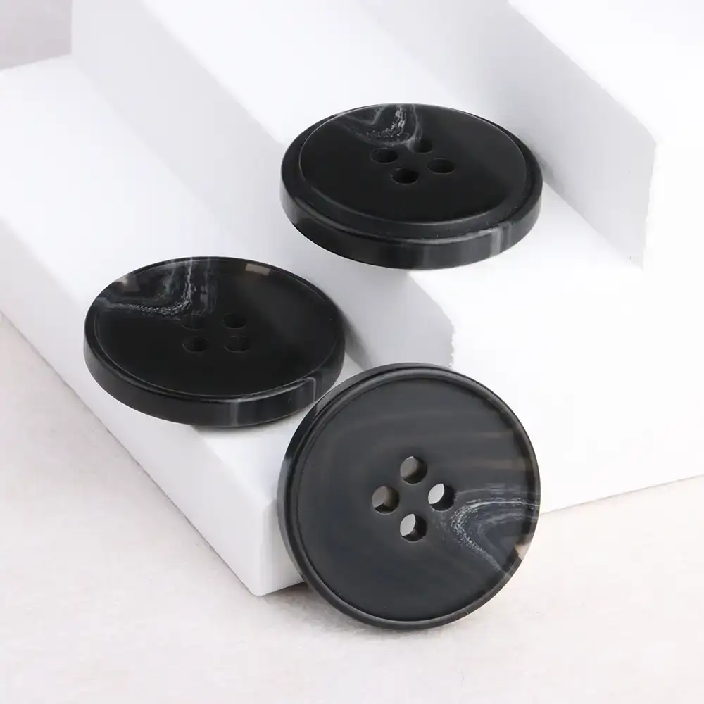 Black 4 holes Resin Button for Overcoat buy garments accessories in bulk from China wholesaler at wholesale price free worldwide shipping Alibaba