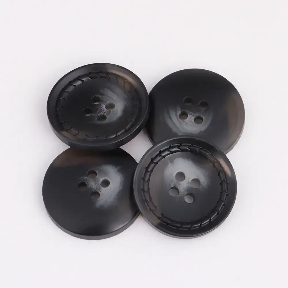 Black 4 holes Resin Button for Overcoat buy garments accessories in bulk from China wholesaler at wholesale price free worldwide shipping Alibaba