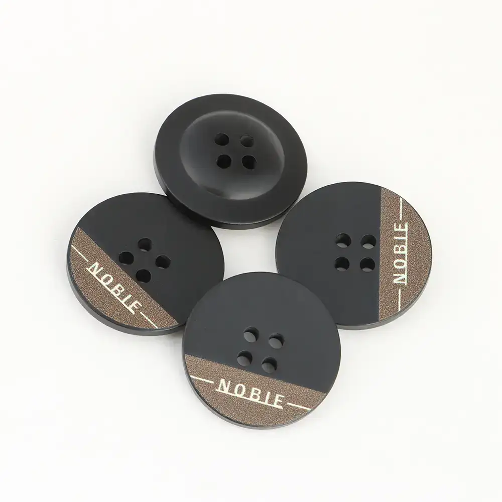 Black 4 holes Resin Button for Overcoat buy garments accessories in bulk from China wholesaler at wholesale price free worldwide shipping Alibaba