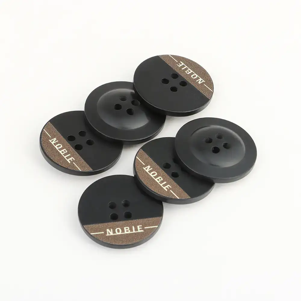Black 4 holes Resin Button for Overcoat buy garments accessories in bulk from China wholesaler at wholesale price free worldwide shipping Alibaba