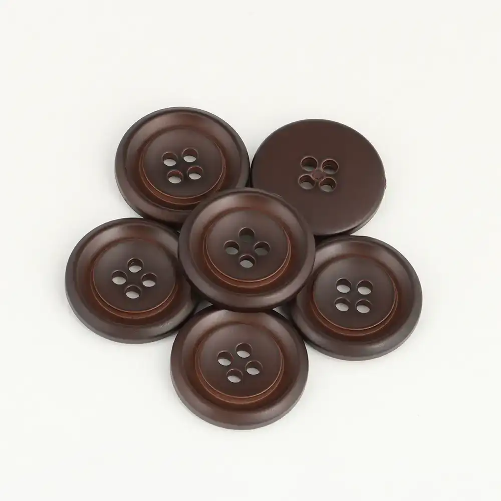 Brown 4 holes Resin Button for Overcoat buy garments accessories in bulk from China wholesaler at wholesale price free worldwide shipping Alibaba