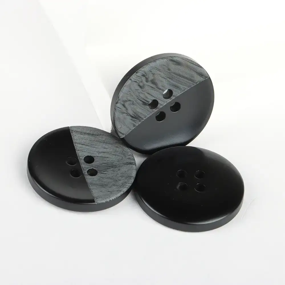 Black 4 holes Resin Button for Overcoat buy garments accessories in bulk from China wholesaler at wholesale price free worldwide shipping Alibaba