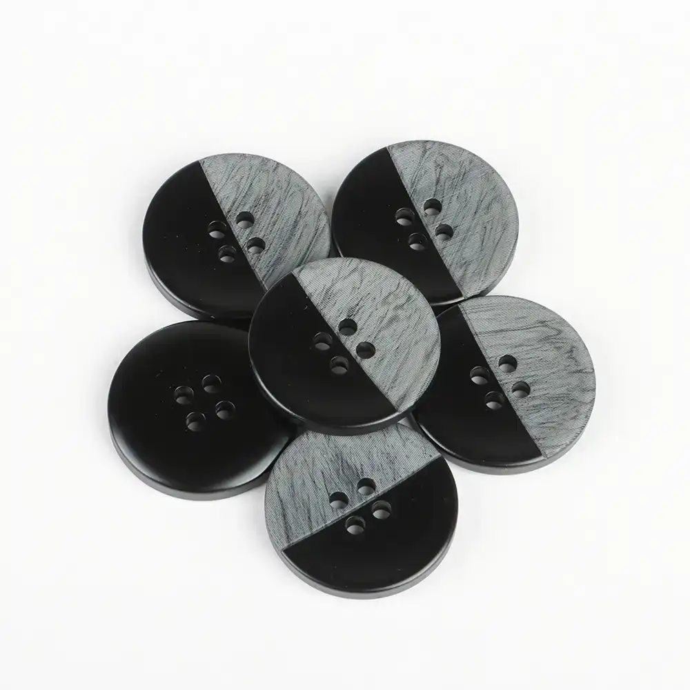 Black 4 holes Resin Button for Overcoat buy garments accessories in bulk from China wholesaler at wholesale price free worldwide shipping Alibaba