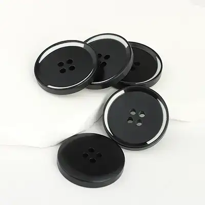 Black 4 holes Resin Button for Overcoat buy garments accessories in bulk from China wholesaler at wholesale price free worldwide shipping Alibaba