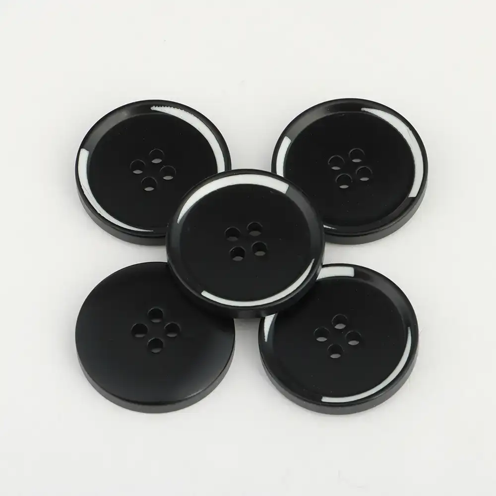 Black 4 holes Resin Button for Overcoat buy garments accessories in bulk from China wholesaler at wholesale price free worldwide shipping Alibaba