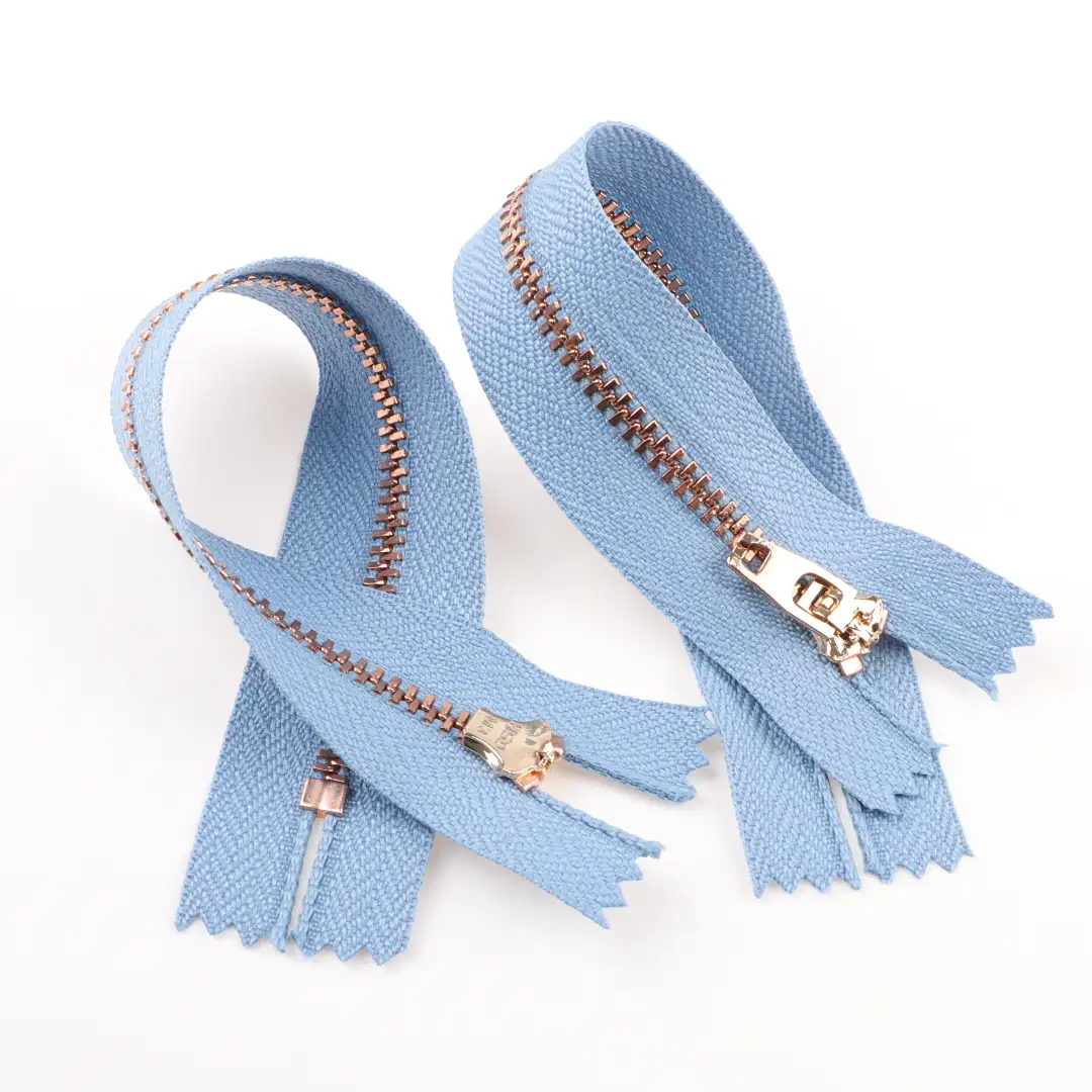 Blue Close Metal Zippers Zipper for Pants buy garments accessories in bulk from China wholesaler at wholesale price free worldwide shipping Alibaba