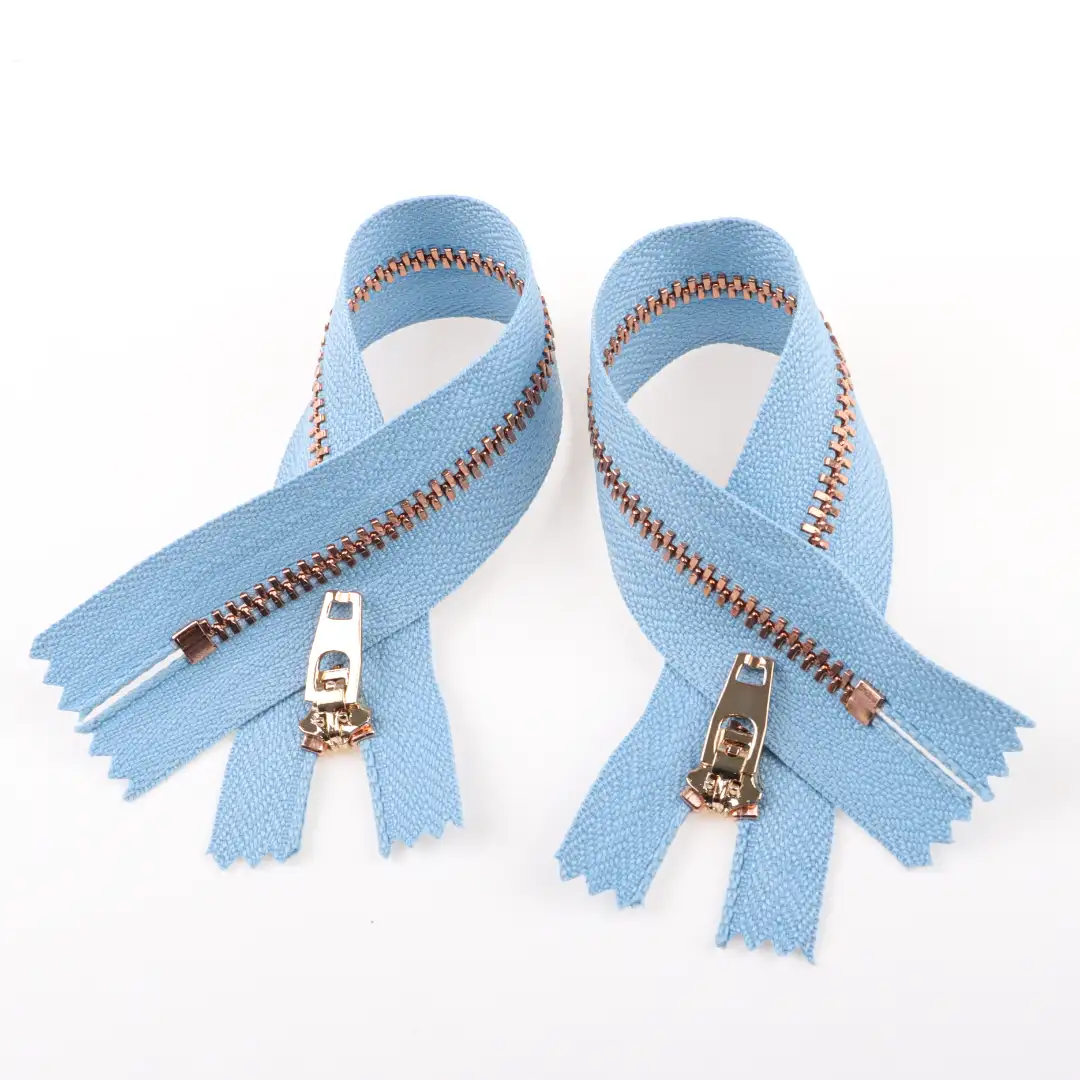Blue Close Metal Zippers Zipper for Pants buy garments accessories in bulk from China wholesaler at wholesale price free worldwide shipping Alibaba