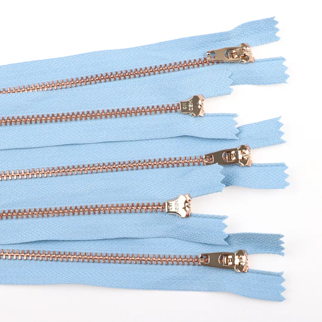 Blue Close Metal Zippers Zipper for Pants buy garments accessories in bulk from China wholesaler at wholesale price free worldwide shipping Alibaba